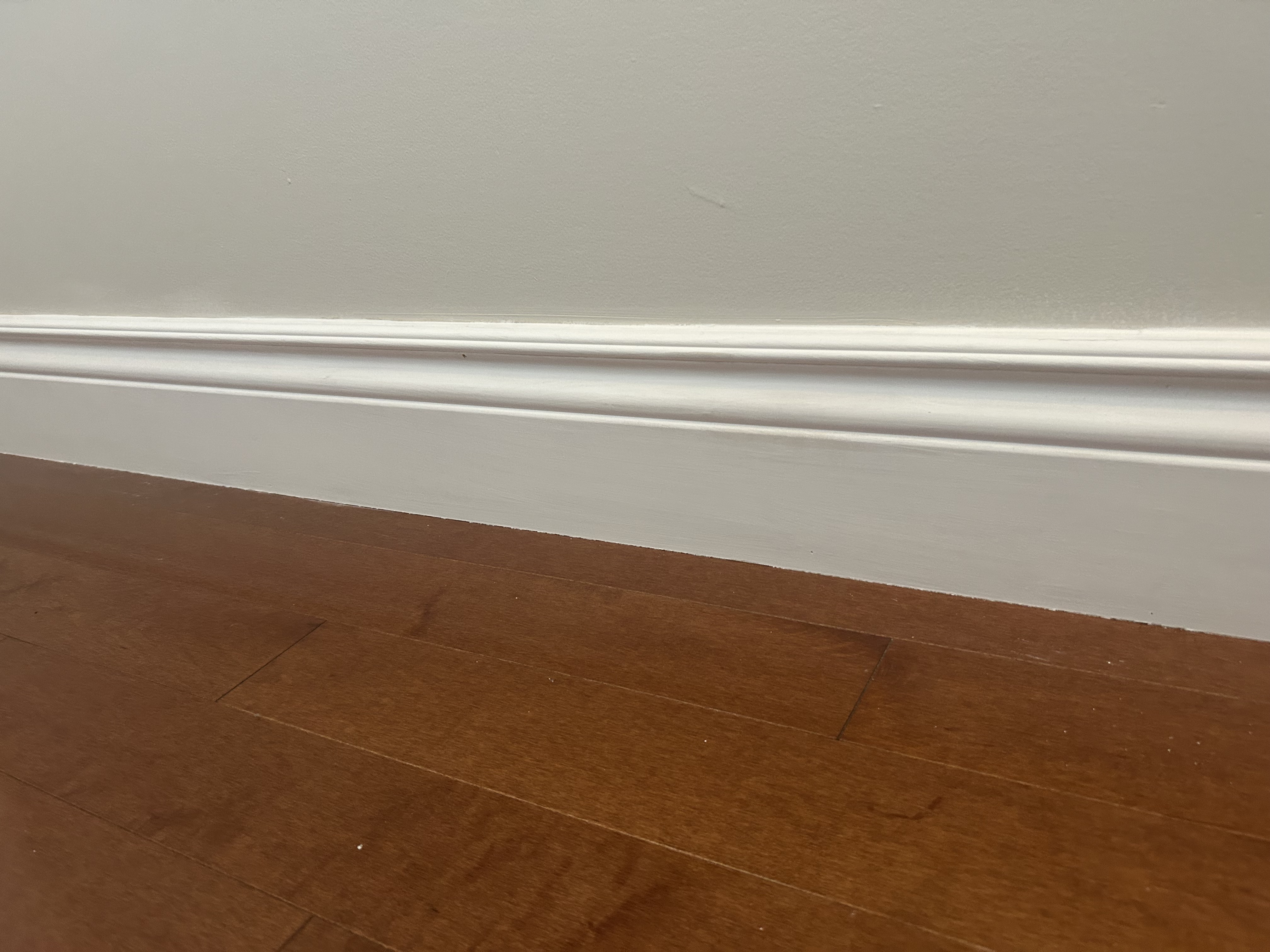Baseboard after painting